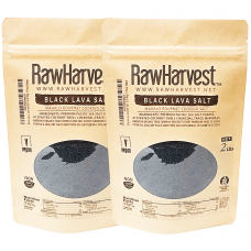 RawHarvest Hawaiian Style Black Lava Coarse Salt 2 Lbs 2 Pack Total 4 Lbs